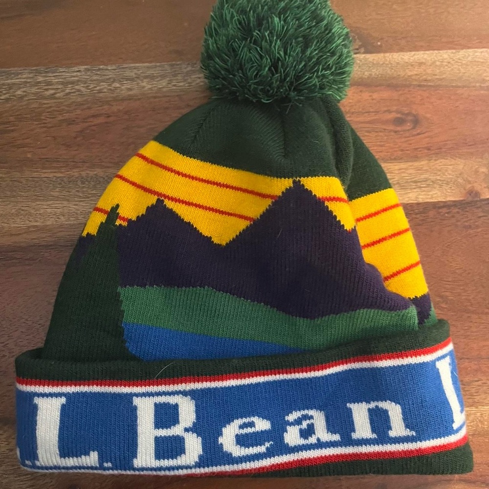 L.L. Bean Forest Green Knit Beanie
